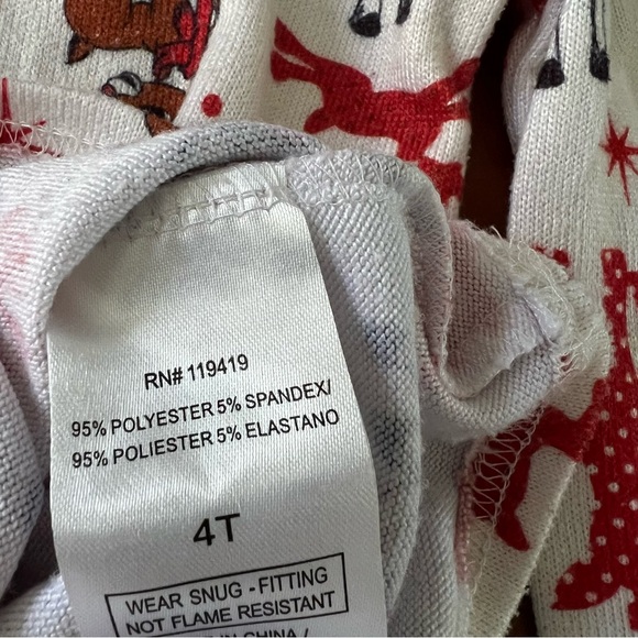 RUDOLPH Red Reindeer Pajama Set, 4T - Picture 4 of 9